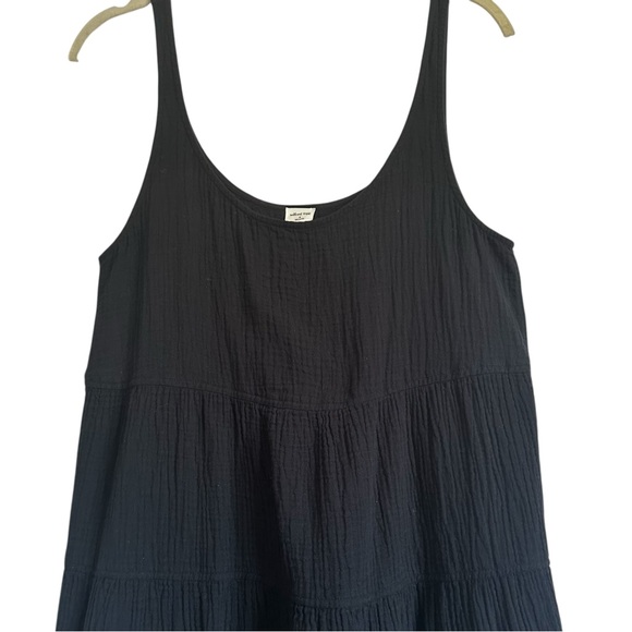 Aritzia Wilfred Free Firefly Black Gauzy Midi Dress Size Medium - Picture 8 of 16